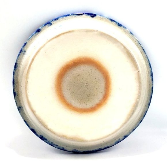 David Eldreth Signed Snowflakes Salt Glazed Pottery Plate 1990 Country Primitive - Picture 6 of 6